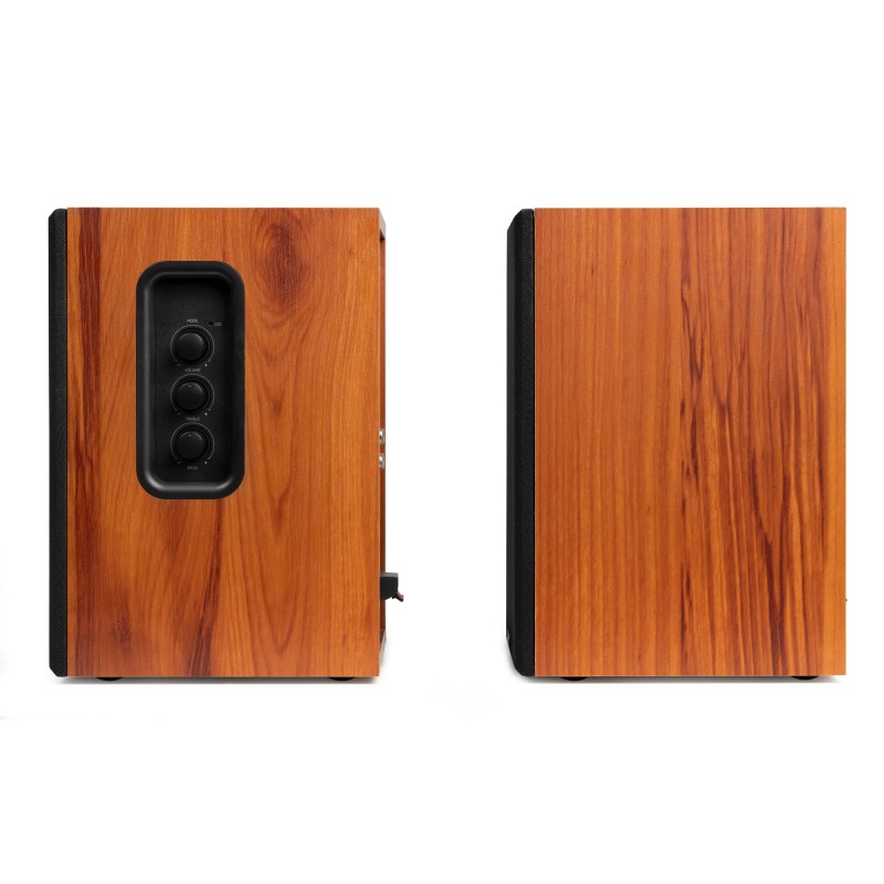 KS02 JUEGO DE ALTAVOCES DE ESTANTERÍA ACTIVOS 80W BT MADERA