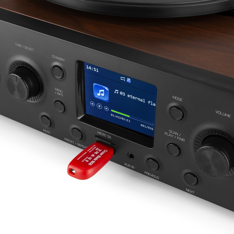 TULSA CENTRAL DE SONIDO CON GIRADISCOS DAB+ RADIO