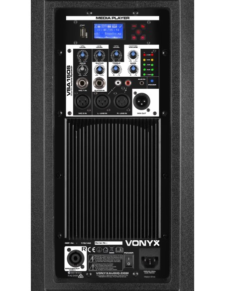 VSA150S CONJUNTO ACTIVO DE ALTAVOCES ESTÉREO 15"