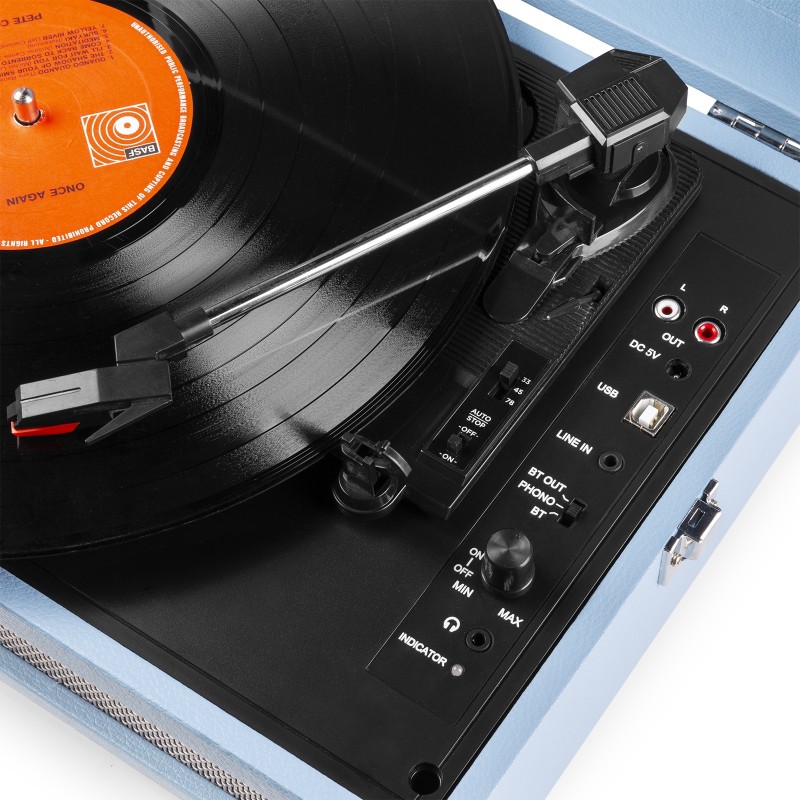 RP118E GIRADISCOS MALETA CON BT IN/OUT