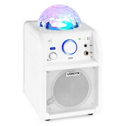 SBS50W BT BAFLE KARAOKE BLANCO CON BOLA LED 2