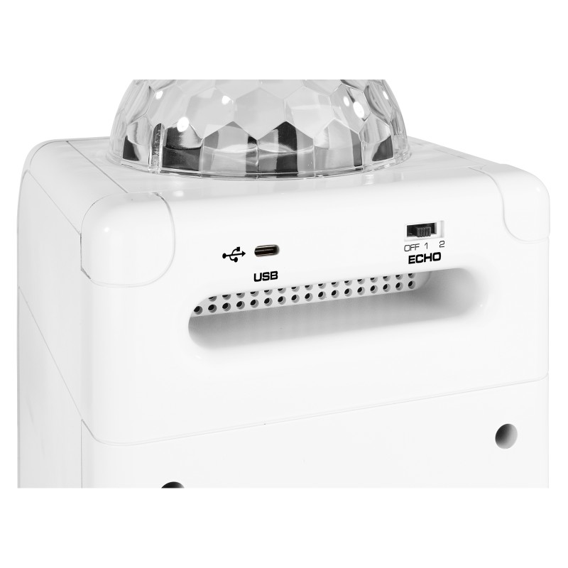 SBS50W BT BAFLE KARAOKE BLANCO CON BOLA LED