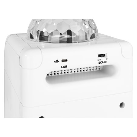 SBS50W BT BAFLE KARAOKE BLANCO CON BOLA LED