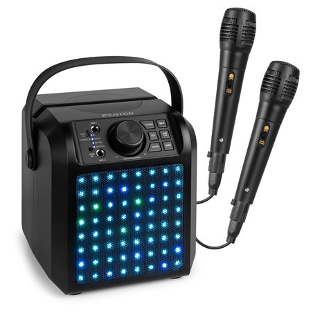 KAR50B ALTAVOZ KARAOKE CON EFECTO DE LUZ LED NEGRO