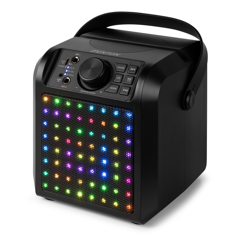 KAR50B ALTAVOZ KARAOKE CON EFECTO DE LUZ LED NEGRO
