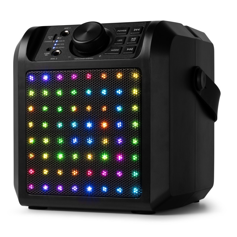 KAR50B ALTAVOZ KARAOKE CON EFECTO DE LUZ LED NEGRO
