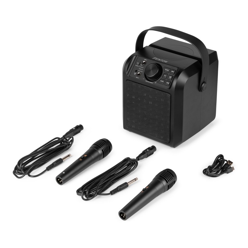 KAR50B ALTAVOZ KARAOKE CON EFECTO DE LUZ LED NEGRO