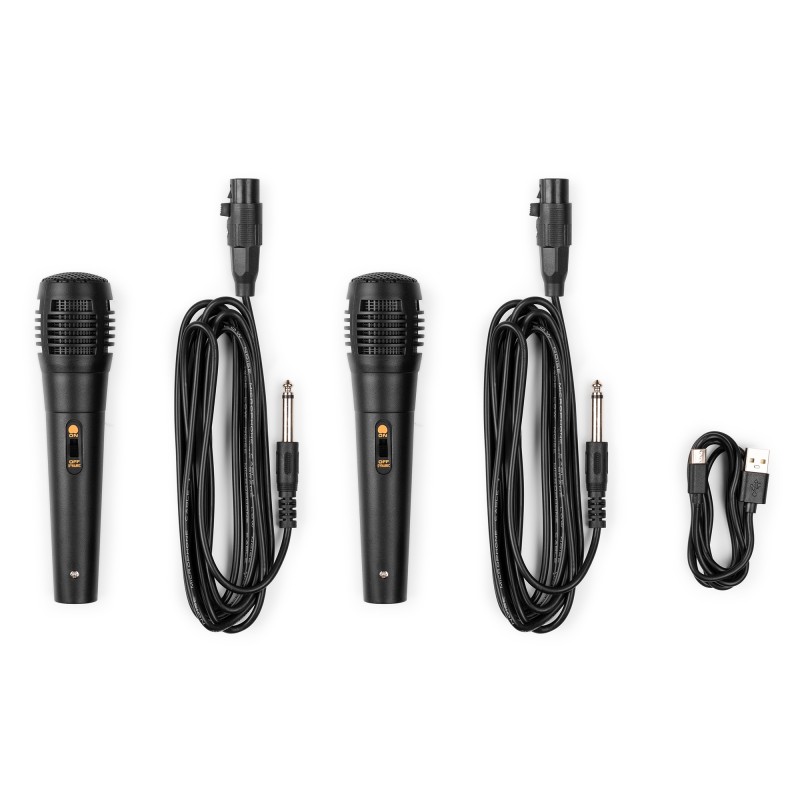 KAR50B ALTAVOZ KARAOKE CON EFECTO DE LUZ LED NEGRO