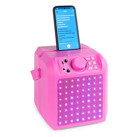 KAR50P ALTAVOZ KARAOKE CON EFECTO DE LUZ LED ROSA