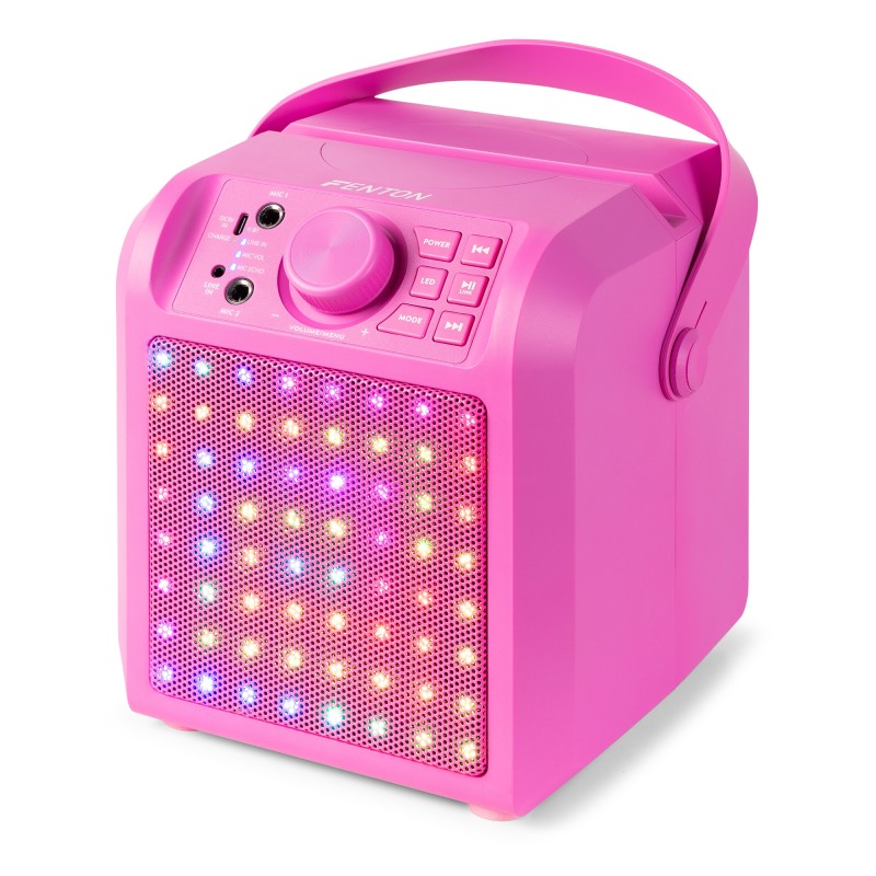 KAR50P ALTAVOZ KARAOKE CON EFECTO DE LUZ LED ROSA
