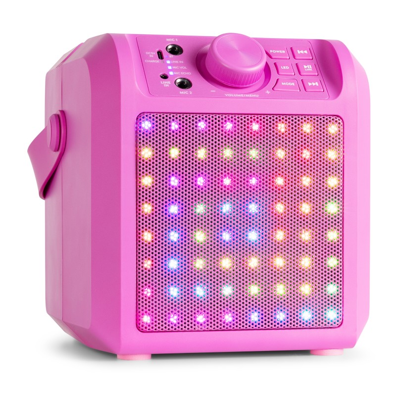 KAR50P ALTAVOZ KARAOKE CON EFECTO DE LUZ LED ROSA
