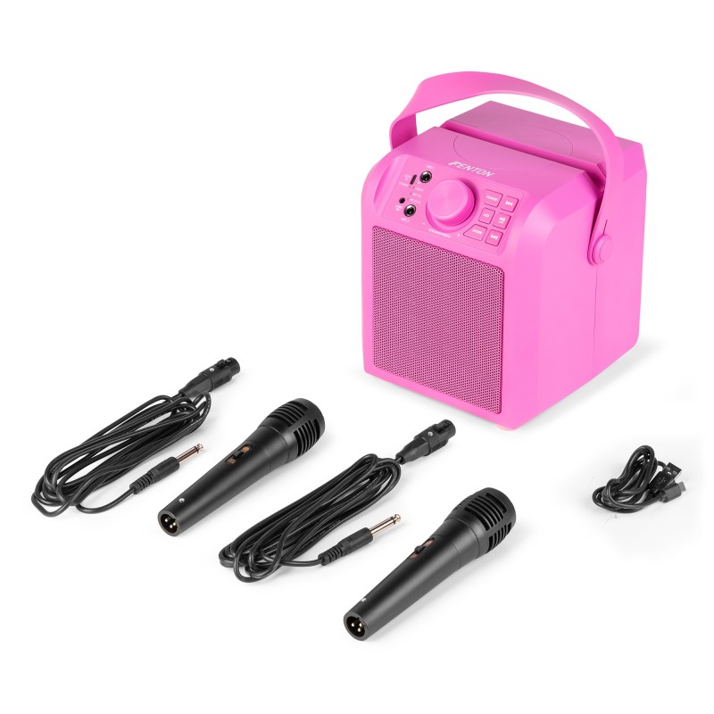 KAR50P ALTAVOZ KARAOKE CON EFECTO DE LUZ LED ROSA