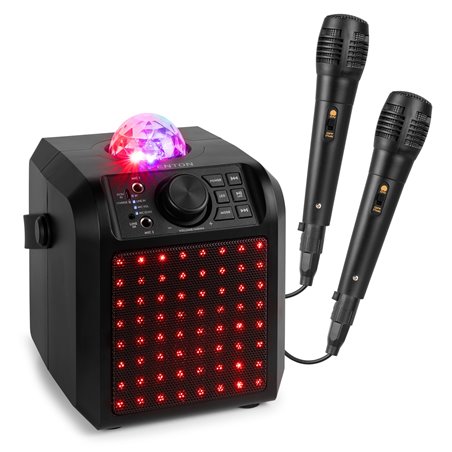 KAR55B ALTAVOZ KARAOKE CON LED JELLY BALL NEGRO