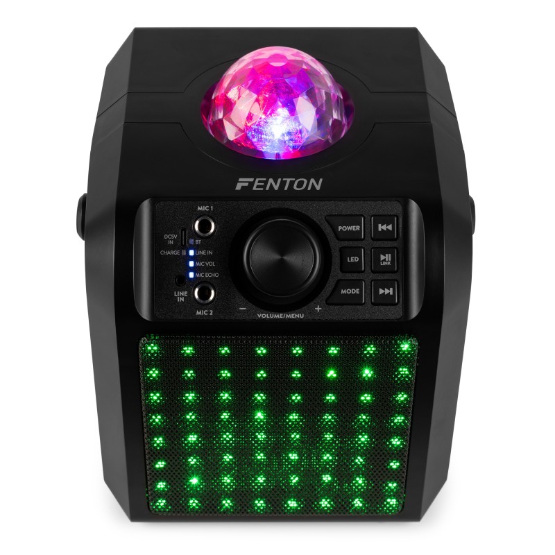 KAR55B ALTAVOZ KARAOKE CON LED JELLY BALL NEGRO