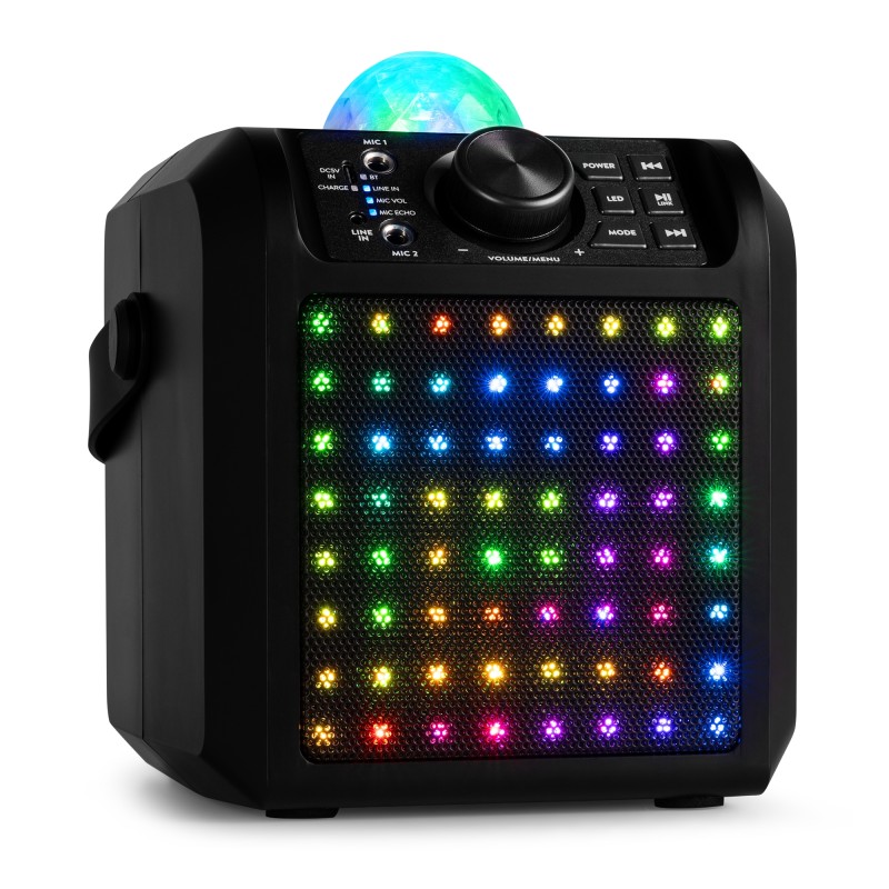 KAR55B ALTAVOZ KARAOKE CON LED JELLY BALL NEGRO