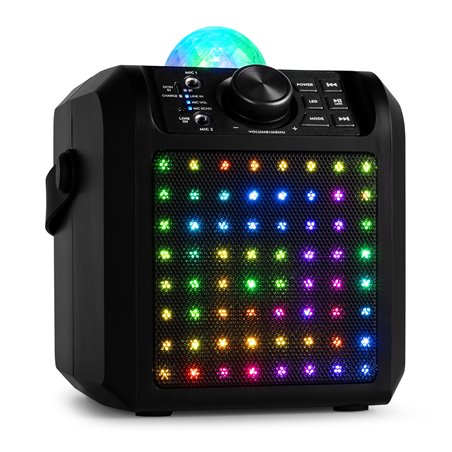 KAR55B ALTAVOZ KARAOKE CON LED JELLY BALL NEGRO