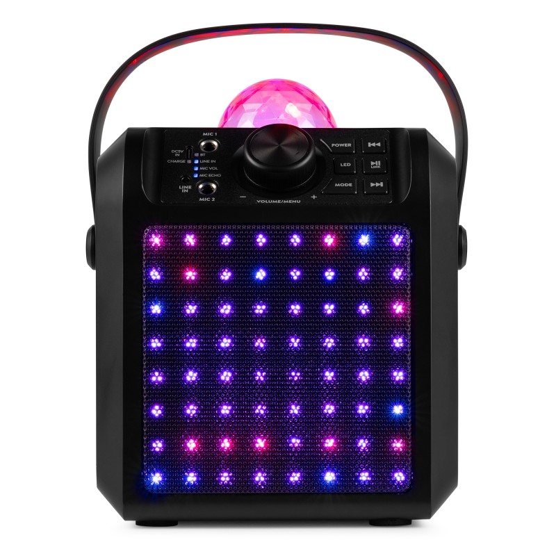 KAR55B ALTAVOZ KARAOKE CON LED JELLY BALL NEGRO