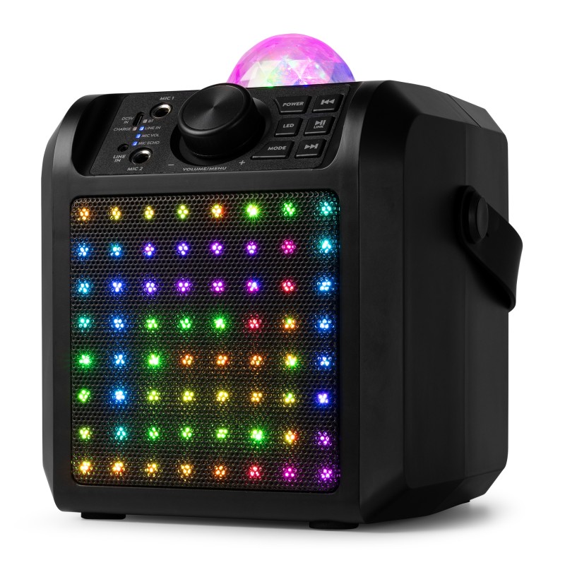 KAR55B ALTAVOZ KARAOKE CON LED JELLY BALL NEGRO