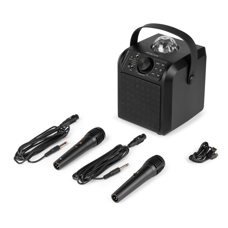 KAR55B ALTAVOZ KARAOKE CON LED JELLY BALL NEGRO