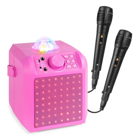 KAR55P ALTAVOZ KARAOKE CON LED JELLY BALL ROSA