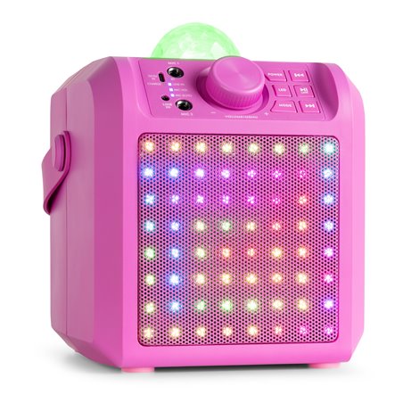 KAR55P ALTAVOZ KARAOKE CON LED JELLY BALL ROSA