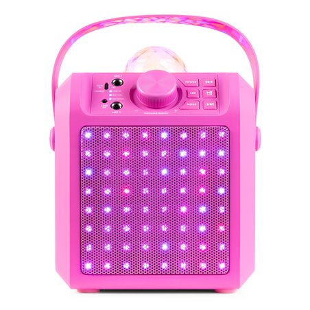 KAR55P ALTAVOZ KARAOKE CON LED JELLY BALL ROSA
