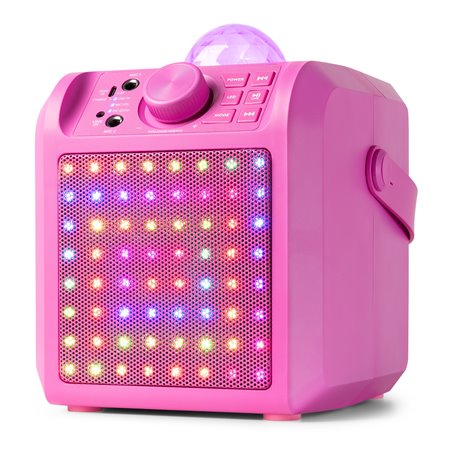 KAR55P ALTAVOZ KARAOKE CON LED JELLY BALL ROSA