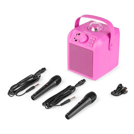 KAR55P ALTAVOZ KARAOKE CON LED JELLY BALL ROSA