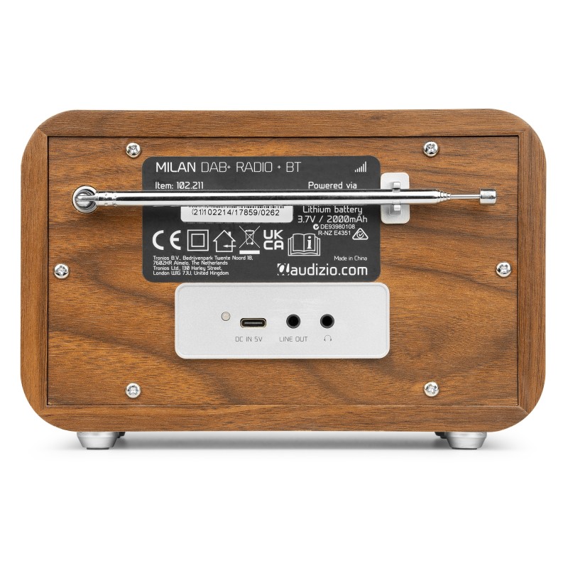 MILAN DAB+ RADIO CON BATERÍA PLATA