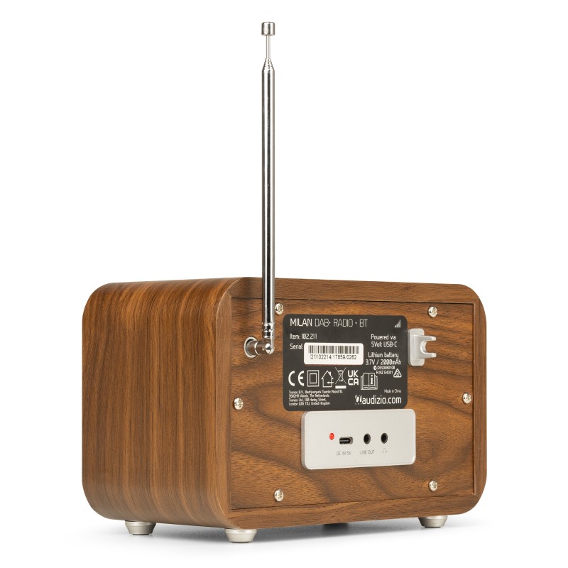 MILAN DAB+ RADIO CON BATERÍA PLATA