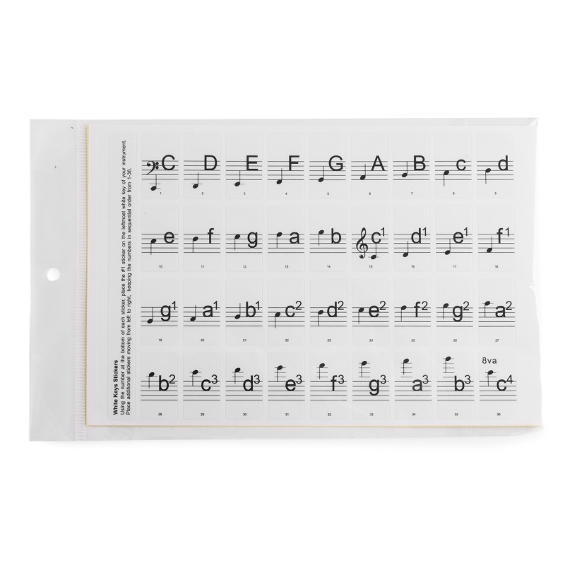 KB-KEY PEGATINAS NO PERMANENTES DE NOTAS PARA TECLADO