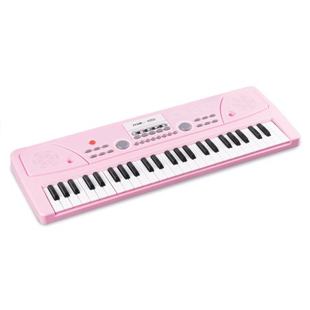 KD49P TECLADO ELECTRÓNICO 49 TECLAS CON BATERÍA ROSA