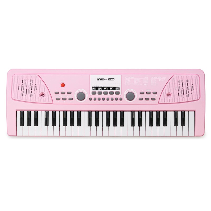 KD49P TECLADO ELECTRÓNICO 49 TECLAS CON BATERÍA ROSA