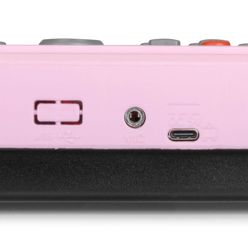 KD49P TECLADO ELECTRÓNICO 49 TECLAS CON BATERÍA ROSA