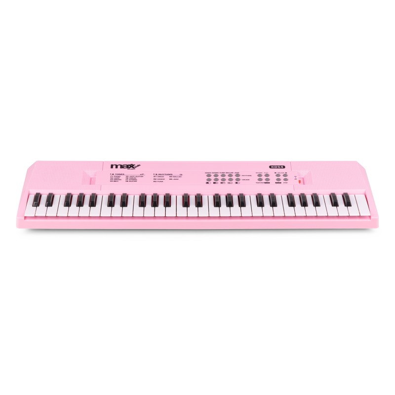 KD54 TECLADO ELECTRÓNICO 54 TECLAS CON BATERÍA ROSA
